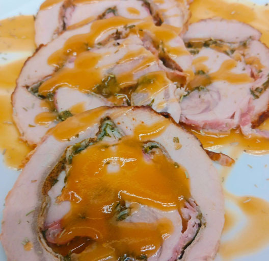 arrosto di maiale lardo pancetta, arrosto di maiale